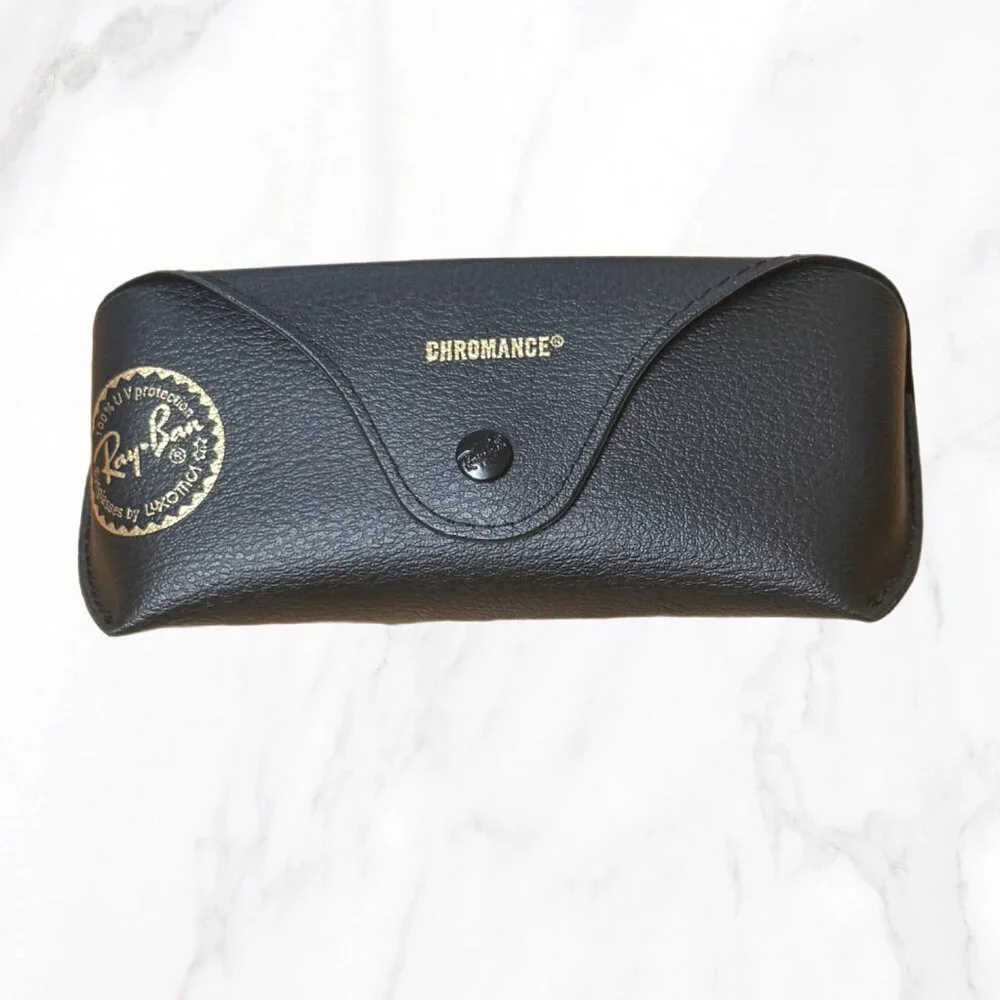 Ray-Ban Chromance‎ (Black) & Standard (Tan) Hard Cases, Pair